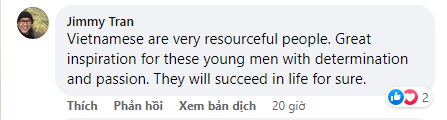 Một người Việt bày tỏ niềm tin về sự thành công của những bạn trẻ 'đầy quyết tâm và đam mê'.