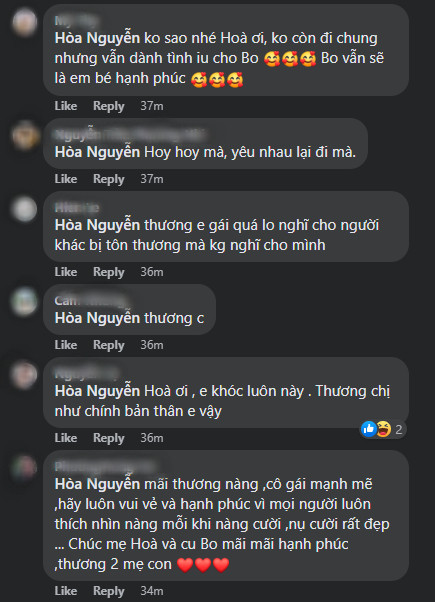 Đa phần bày tỏ sự nuối tiếc cho mối tình đẹp của Hoà Minzy, đồng thời ủng hộ cách chia tay đầy văn minh của nữ ca sĩ