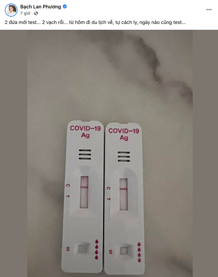 Kết quả test Covid-19 của Lan Phương và Huỳnh Anh.