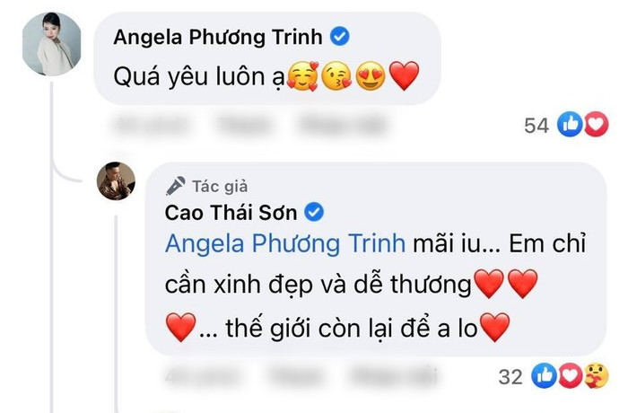 Cả 2 thường xuyên tương tác với nhau trên mạng xã hội.