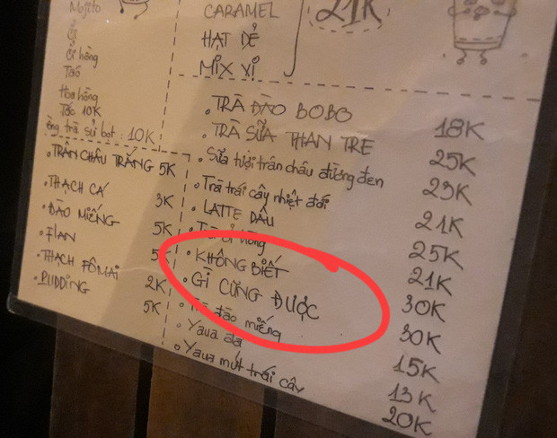 Chiếc menu với hai món nước 'độc nhất vô nhị' chỉ dành cho những người hay làm nũng, dỗi hờn. 