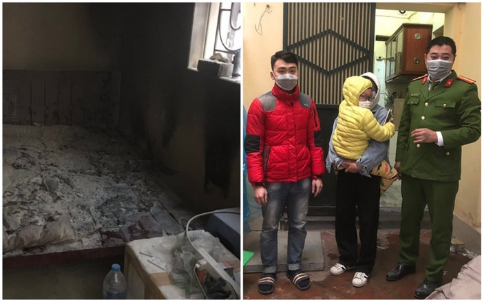 Cháu bé 6 tuổi mắc kẹt tại tầng 2 trong đám cháy được giải cứu thành công Ảnh 2