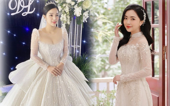 Cuộc đua váy cưới 'tiền tạ tiền tấn' của vợ cầu thủ Việt: Có người chơi lớn chi cả tỷ Ảnh 2