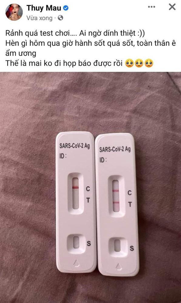 Á hậu Mâu Thủy cũng cho hay, mình đang phải đ.iều trị Covid tại nhà. 