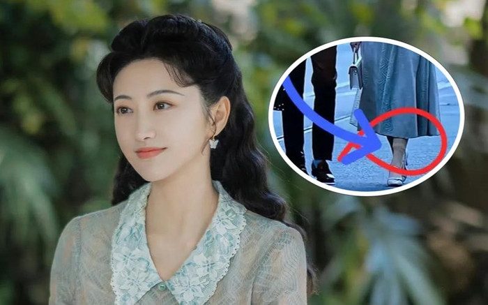 Cảnh Điềm bị 'bóc mẽ' thiếu chuyên nghiệp trong phim mới, mang tất da kéo phủ cả ống quần Ảnh 2