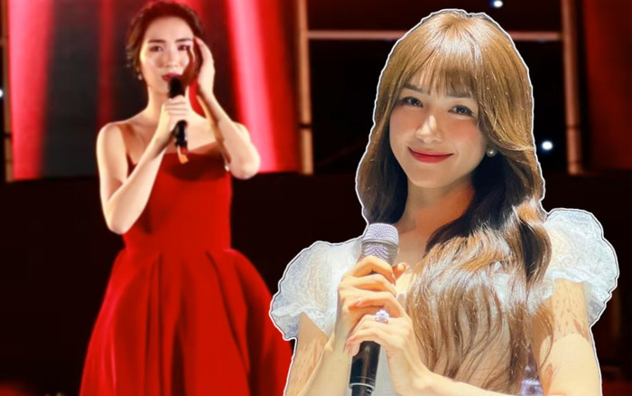 Xuất hiện clip Hòa Minzy đi diễn nhưng lại bất ngờ quên lời, hành động xử lý ngay lúc đó gây chú ý Ảnh 2