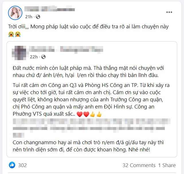 Bài đăng được Trần My chia sẻ lại thu hút sự quan tâm