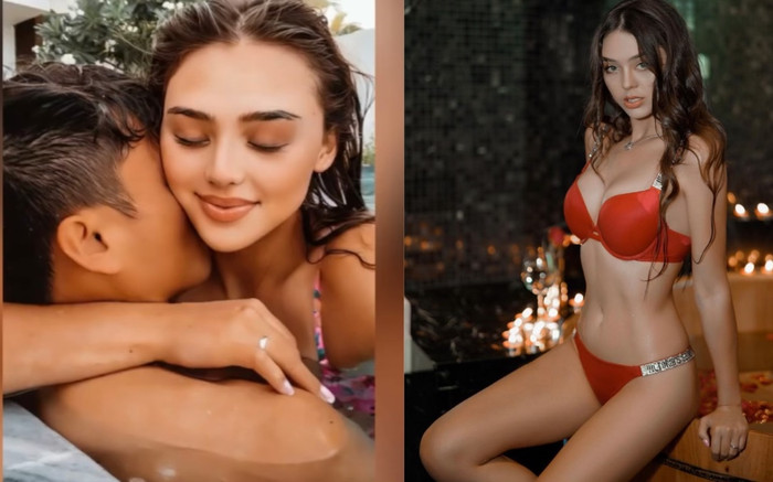 Loạt ảnh ngọt ngào, nóng bỏng của thủ môn Bùi Tiến Dũng và nàng mẫu Ukraine Ảnh 2