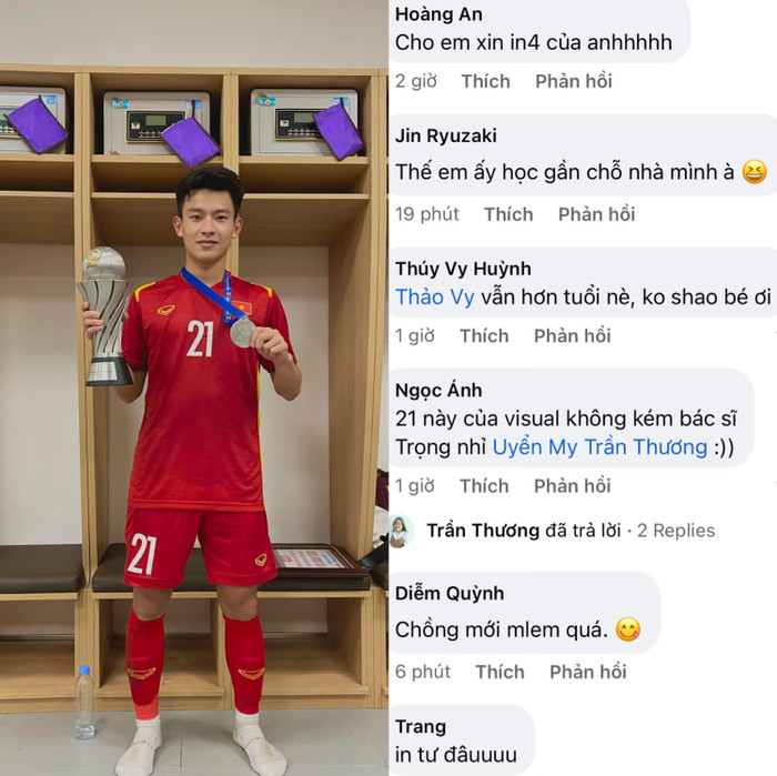 Fans rủ nhau xin “in4” của Phan Tuấn Tài sau trận chung kết U23 Đông Nam Á 2022.