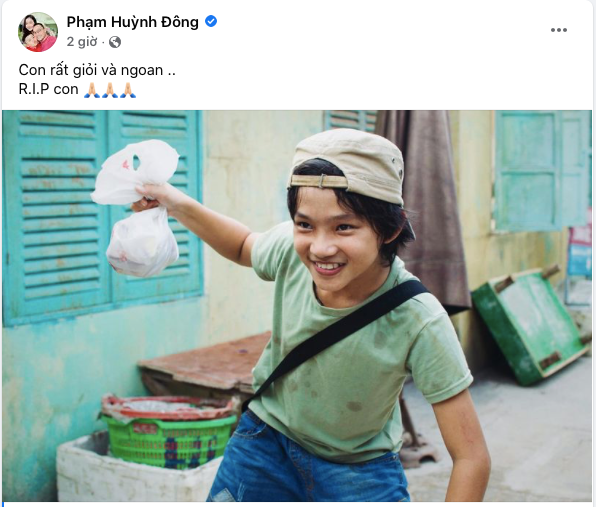Diễn viên Huỳnh Đông viết trên trang cá nhân sau sự ra đi của Ốc Bảo Bảo.