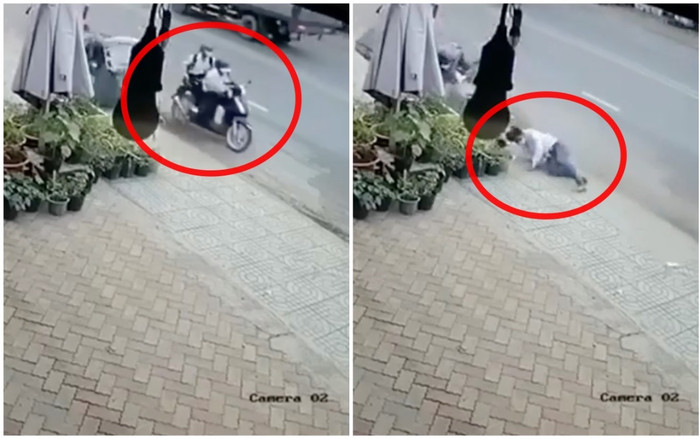 Bị cướp tài sản, 2 nữ sinh đạp 2 tên cướp đi xe ngã lộn nhào rồi lấy lại đồ Ảnh 2