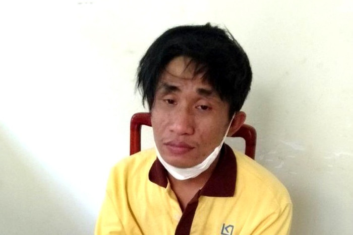 Đối tượng Tú tại cơ quan công an.