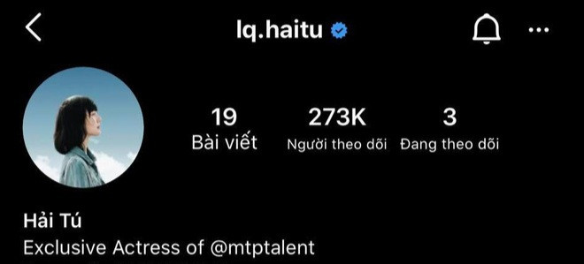 Instagram trước đây của Hải Tú.