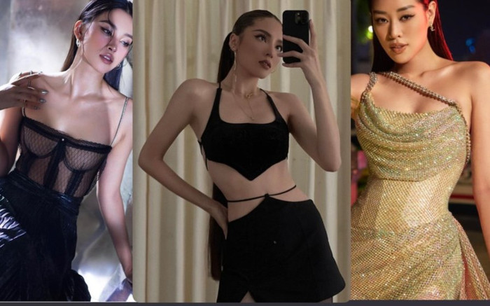 Khánh Vân, Kỳ Duyên, Tiểu Vy cùng 'xõa vai' lên đồ chặt chém: Ai cua gắt hơn? Ảnh 2