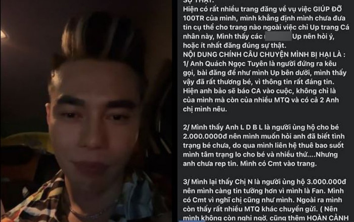 Lê Dương Bảo Lâm lên tiếng về vụ 'từ thiện ảo', tiết lộ tình trạng hiện tại: 'Không bị cắn rứt lương tâm' Ảnh 2