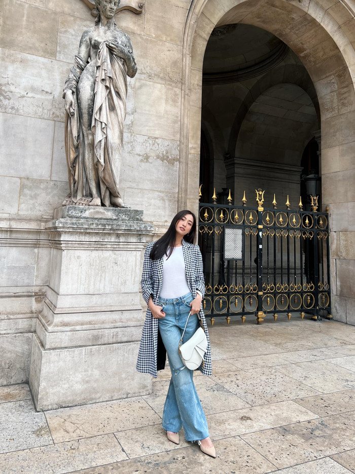 Lương Thùy Linh diện măng tô du ngoạn Paris: Fan ước ao ngắm đôi chân 1m22 sải bước trên runway Ảnh 6