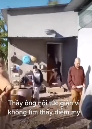 Nhiều người đang truyền tay nhau đoạn clip với dòng chú thích: 'Thầy ông nội tức giận vì không tìm thấy Diễm My).