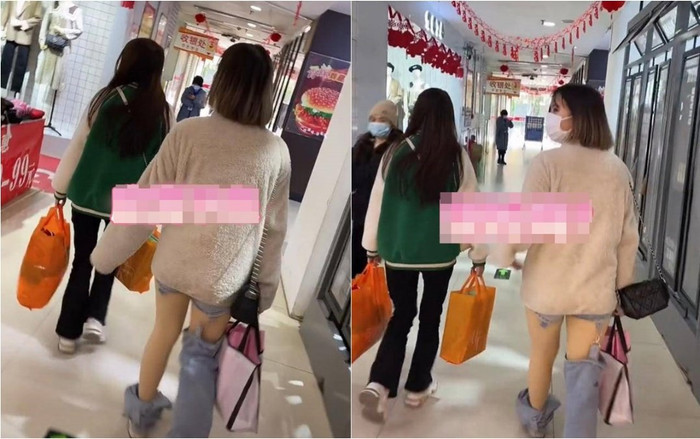 Mặc quần như không mặc, cô gái thản nhiên đi siêu thị: 'Trông ngứa mắt thật' Ảnh 2