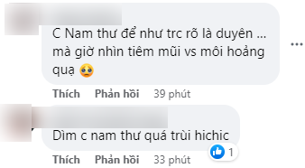 &nbsp;Dân tình cho rằng Nam Thư đã can thiệp thẩm mỹ ở phần mũi và môi.&nbsp;