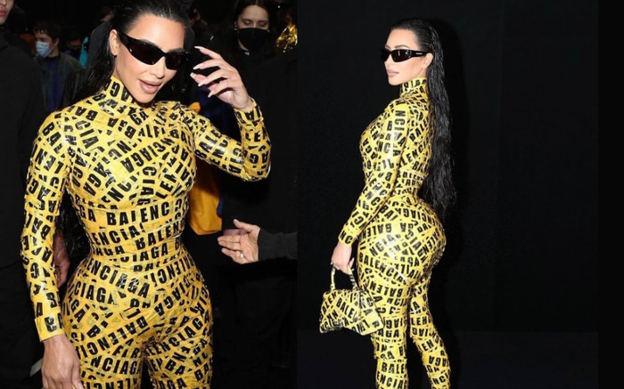 Kim Kardashian quấn băng dính khắp người, khoe body đồng hồ cát 'ná thở' dự show Balenciaga Ảnh 2