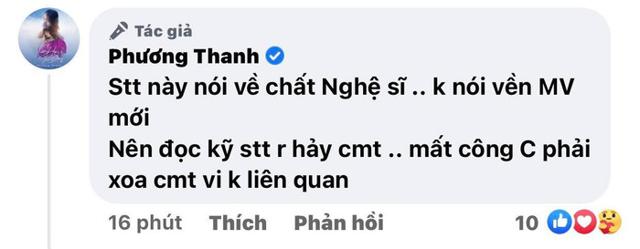 Phương Thanh gay gắt gọi 'ai đó' là 'đĩ tiền', nhắn nhủ: 'Nghệ sĩ làm nghề phải có chất nghệ và sĩ diện' Ảnh 4