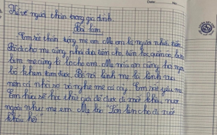 Bài văn tả mẹ của học sinh khiến dân mạng phải thốt lên: 'Đích thị nóc nhà là đây rồi' Ảnh 2