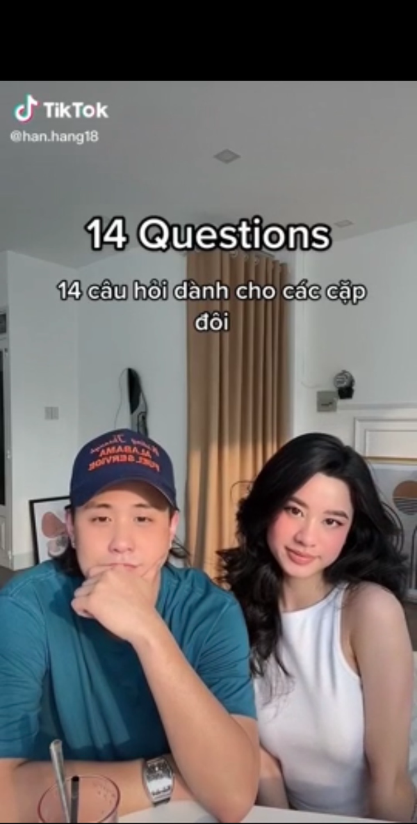 Đoạn clip ngắn thực hiện thử thách trên TikTok của Hàn Hằng.