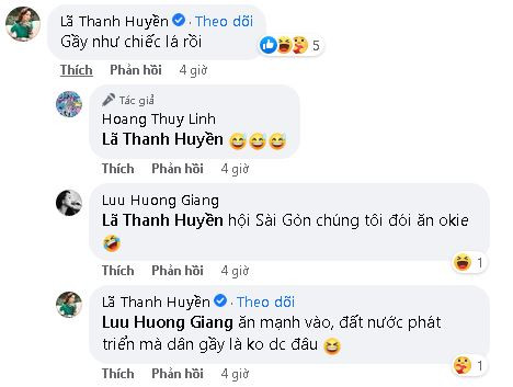Màn tương tác của dàn người đẹp bên dưới phần bình luận bài viết của Hoàng Thùy Linh