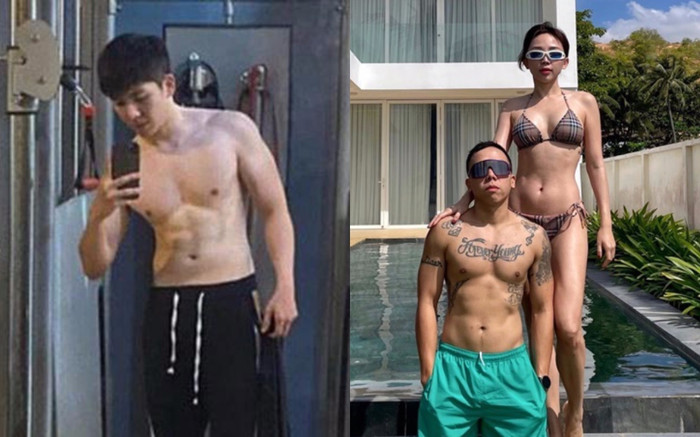 Couple Vbiz có hình thể 'đỉnh cả đôi': Khởi My vén áo khoe múi chồng, tới nhà Tóc Tiên mới 'xịt máu' Ảnh 2