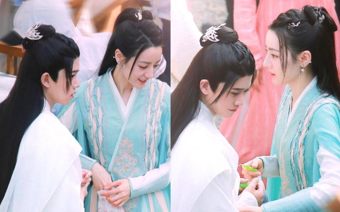 Lộ cảnh phim Ngự giao ký: Địch Lệ Nhiệt Ba 'cả gan' nắm tay Nhậm Gia Luân không biết ngượng Ảnh 2