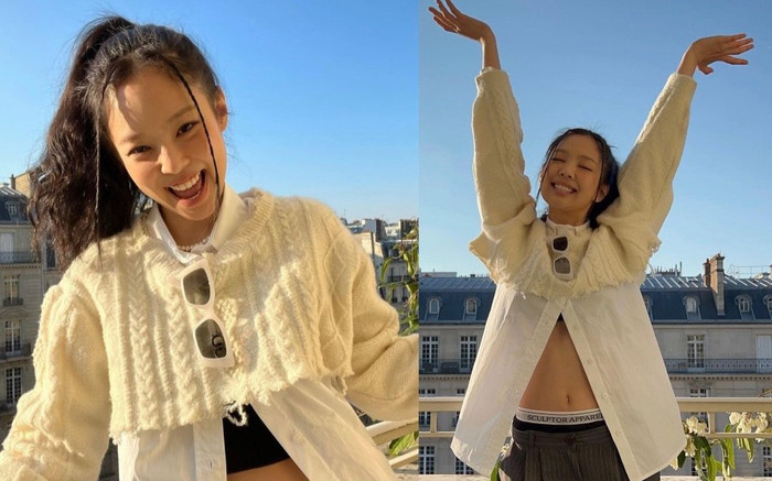 'Thánh tạo trend' Jennie khuấy đảo Instagram với chiếc áo nham nhở như bị cắt dở Ảnh 2