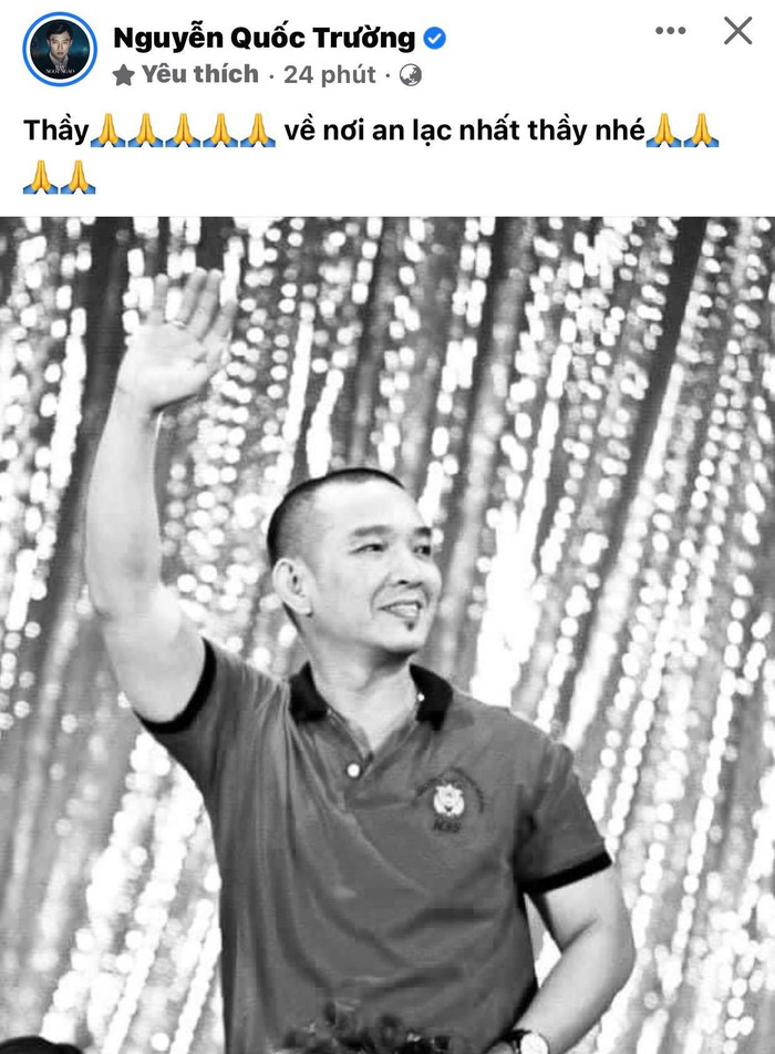 Quốc Trường nghẹn ngào nói lời tiễn biệt.