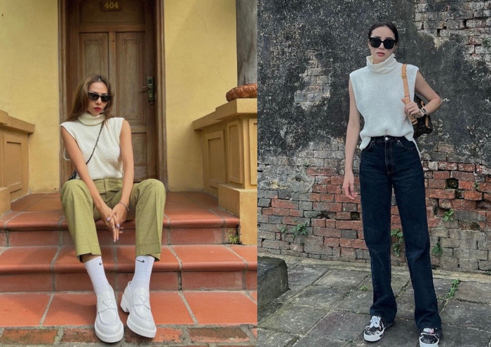 Tiếp tục lại là pha chị mặc áo giống em.