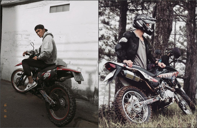 Thời còn định cư ở nước ngoài, anh từng sở hữu một cửa hàng phụ kiện xe moto khá hoành tráng.