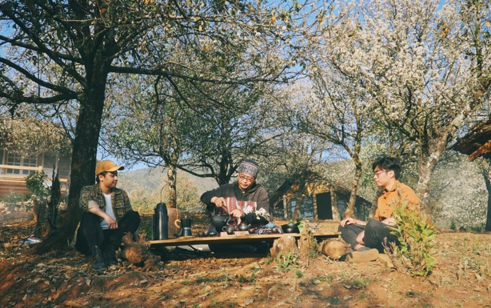 Hoa sơn tra bung nở trắng xóa trên các đỉnh đồi ở Sơn La Ảnh 2