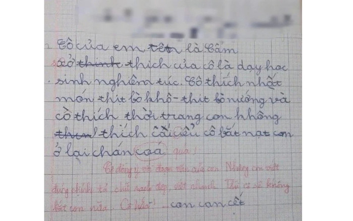 Bài văn miêu tả cô giáo của em học sinh