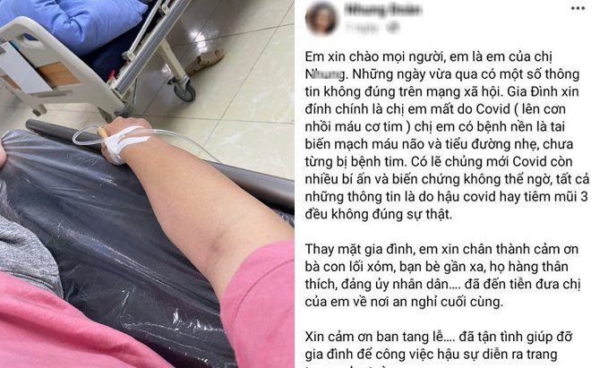 Người phụ nữ qua đời vài ngày sau dương tính Covid-19: Gia đình lên tiếng về nguyên nhân tử vong Ảnh 2