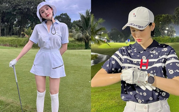 Độ này Hiền Hồ đi chơi golf nhiều hơn đi diễn: Biến sân golf thành sàn diễn, không lần nào mặc trùng đồ Ảnh 2