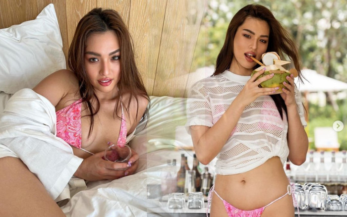 Hoa hậu nặng ký nhất Thái Lan tung ảnh diện đồ tắm siêu cháy, 'bé mỡ' biến mất tăm Ảnh 2