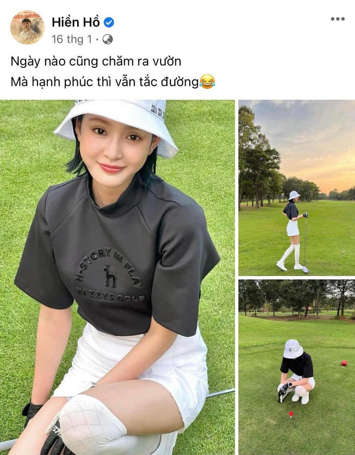 Nữ ca sĩ còn ví von việc bản thân cô ra sân golf như 'ra vườn'