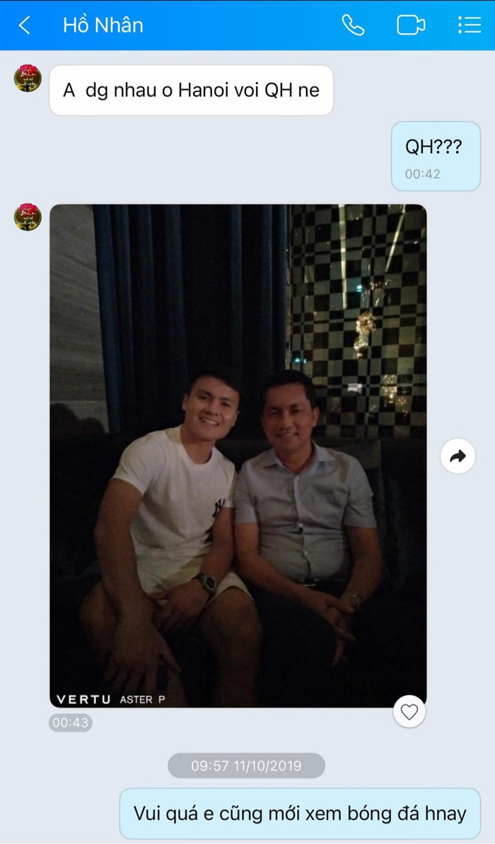 Pha Lê tung tin nhắn với anh họ Hiền Hồ “nương tựa”, vô tình lộ thông tin Quang Hải đi nhậu với ông Hồ Nhân đến tận nửa đêm.
