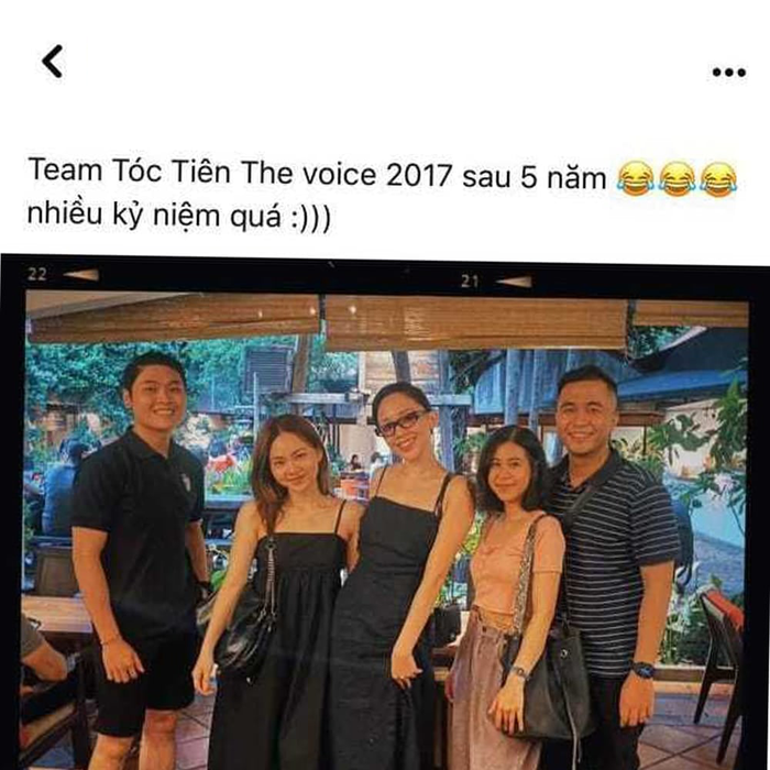 Hình ảnh học trò của Tóc Tiên khoe ảnh các thành viên gặp mặt nhau