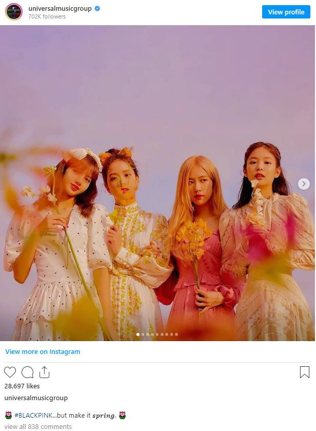 Bài đăng gây xôn xao của Universal Music Group.