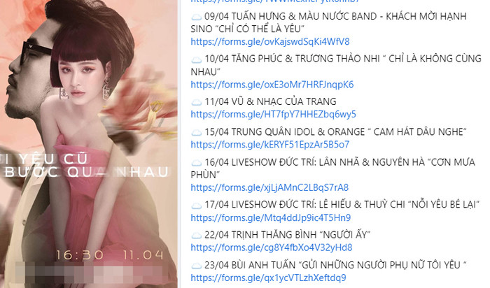 Nhà tổ chức đã gỡ bỏ tên và poster có hình ảnh Hiền Hồ khỏi đêm diễn