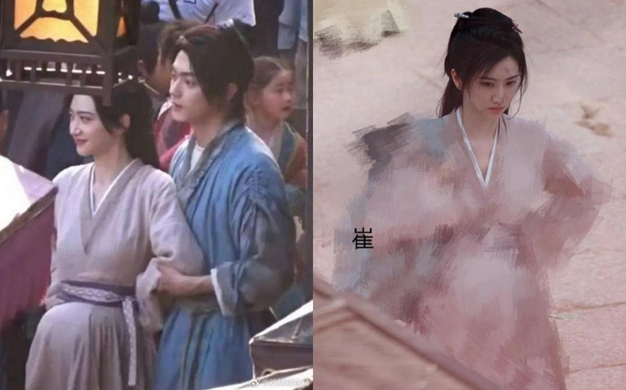 Cảnh Điềm lộ tạo hình bụng bầu 'giả trân' trong phim mới đóng cặp với Hứa Khải Ảnh 2