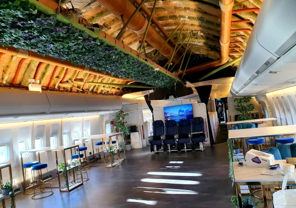 'Choáng ngợp' trong những chiếc máy bay Boeing 747 được chuyển đổi thành khách sạn, nhà hàng, quán bar Ảnh 4