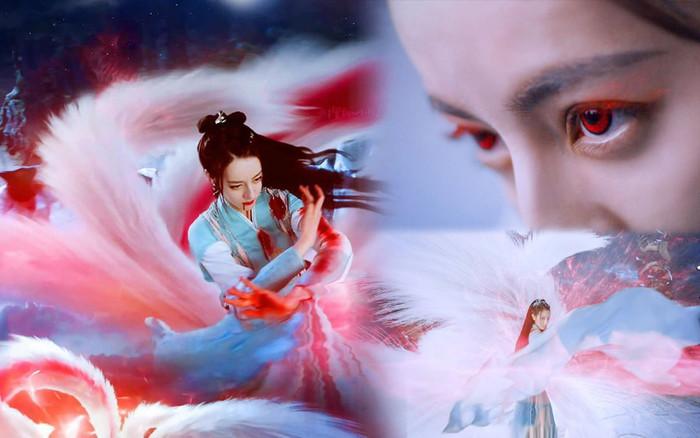 Địch Lệ Nhiệt Ba hóa cửu vĩ hồ cứu Nhậm Gia Luân trong Ngự Giao Ký, ánh mắt đỏ ngầu cực ấn tượng Ảnh 2