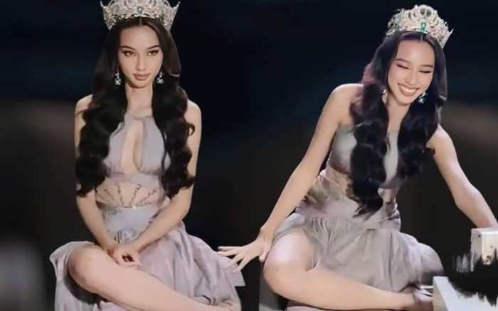 Miss Grand Thùy Tiên gây tranh cãi với dáng ngồi 'bá đạo': Có đáng bị chê vô duyên? Ảnh 2