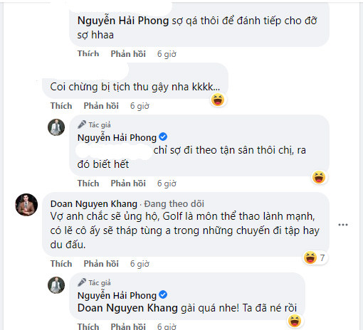 MC Nguyên Khang và bạn bè để lại phản hồi ở bài đăng hài hước