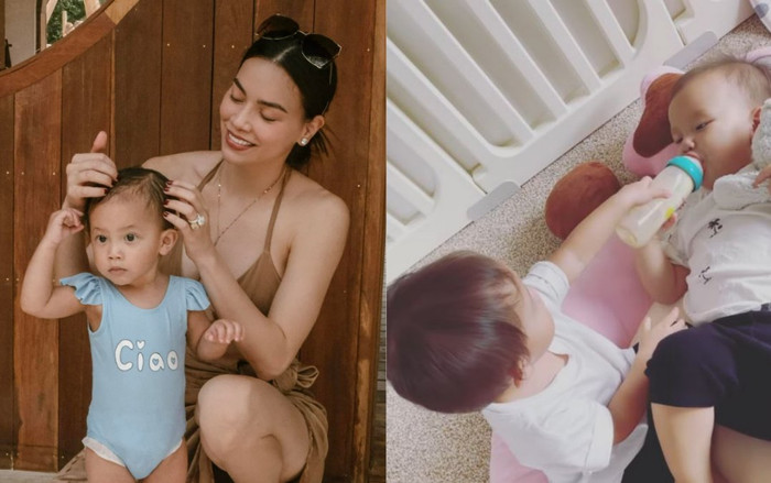 Lisa nhà Hà Hồ ra dáng chị gái trong nhà: Chăm sóc tỉ mỉ cho Leon, dỗ dành em trai cực ngọt Ảnh 2